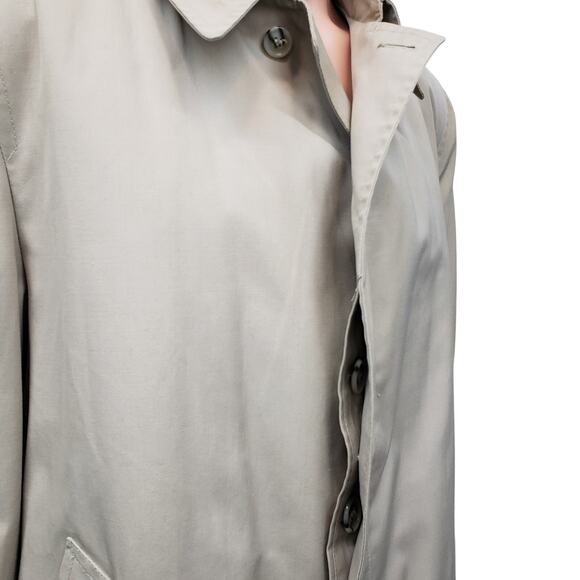 Vintage Clipper Mist All Weather Trench Coat Removable Fur Lined Iconic 44 R - Picture 7 of 12